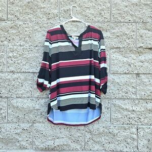 Women's faith and joy multicolored striped top